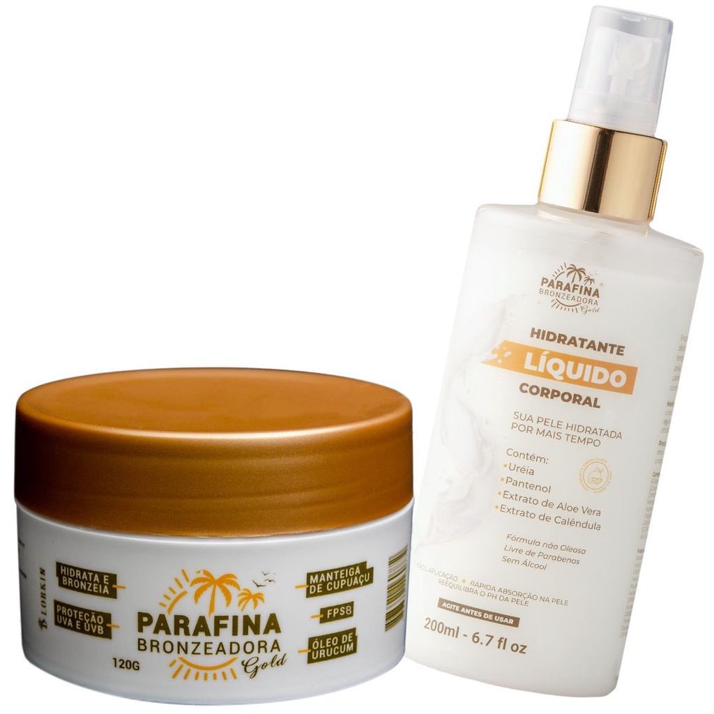 Parafina Bronzeadora Gold 120g Hidratante Líquido Energizant