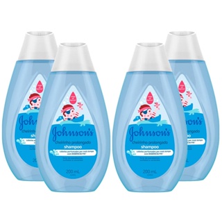 Kit com 4 Shampoo Johnson's Baby Cheirinho Prolongado 200ml cada em Oferta na Shopee