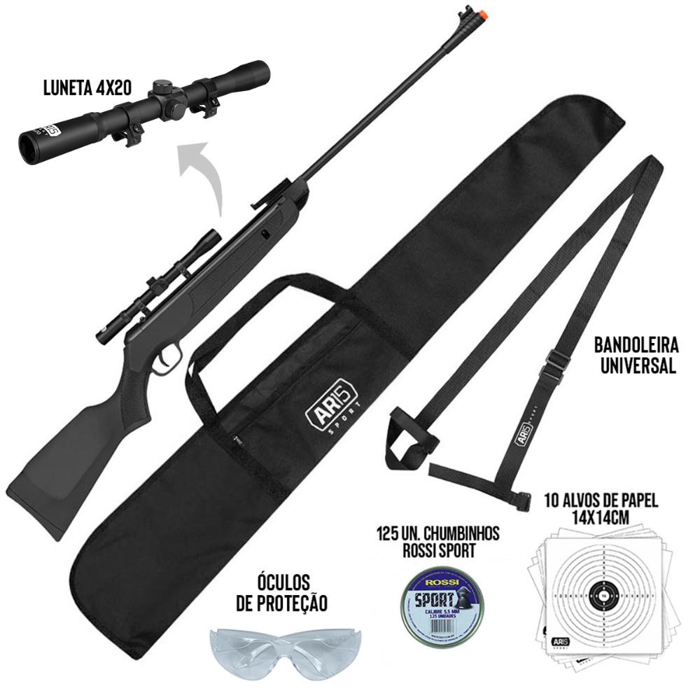 Carabina de Pressão Rossi Sport UP 5.5mm com Bandoleira