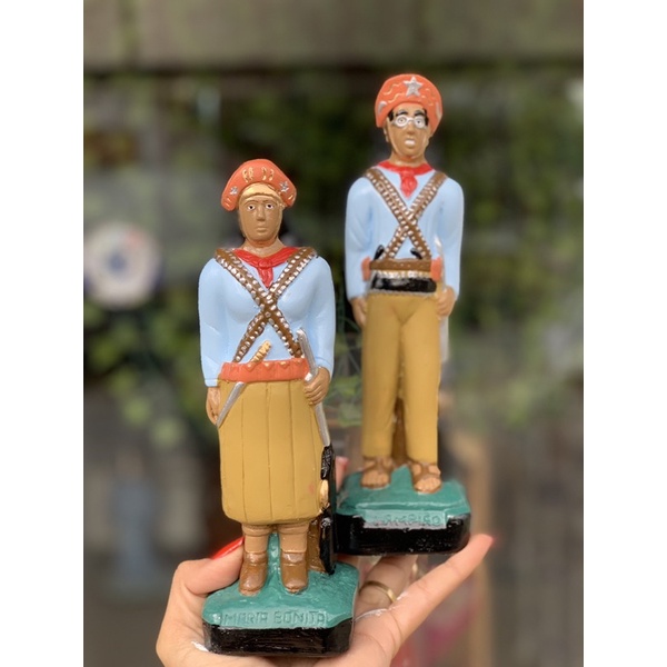 Kit Imagens Lampião e Maria Bonita 20cm / Umbanda/ Cangaço