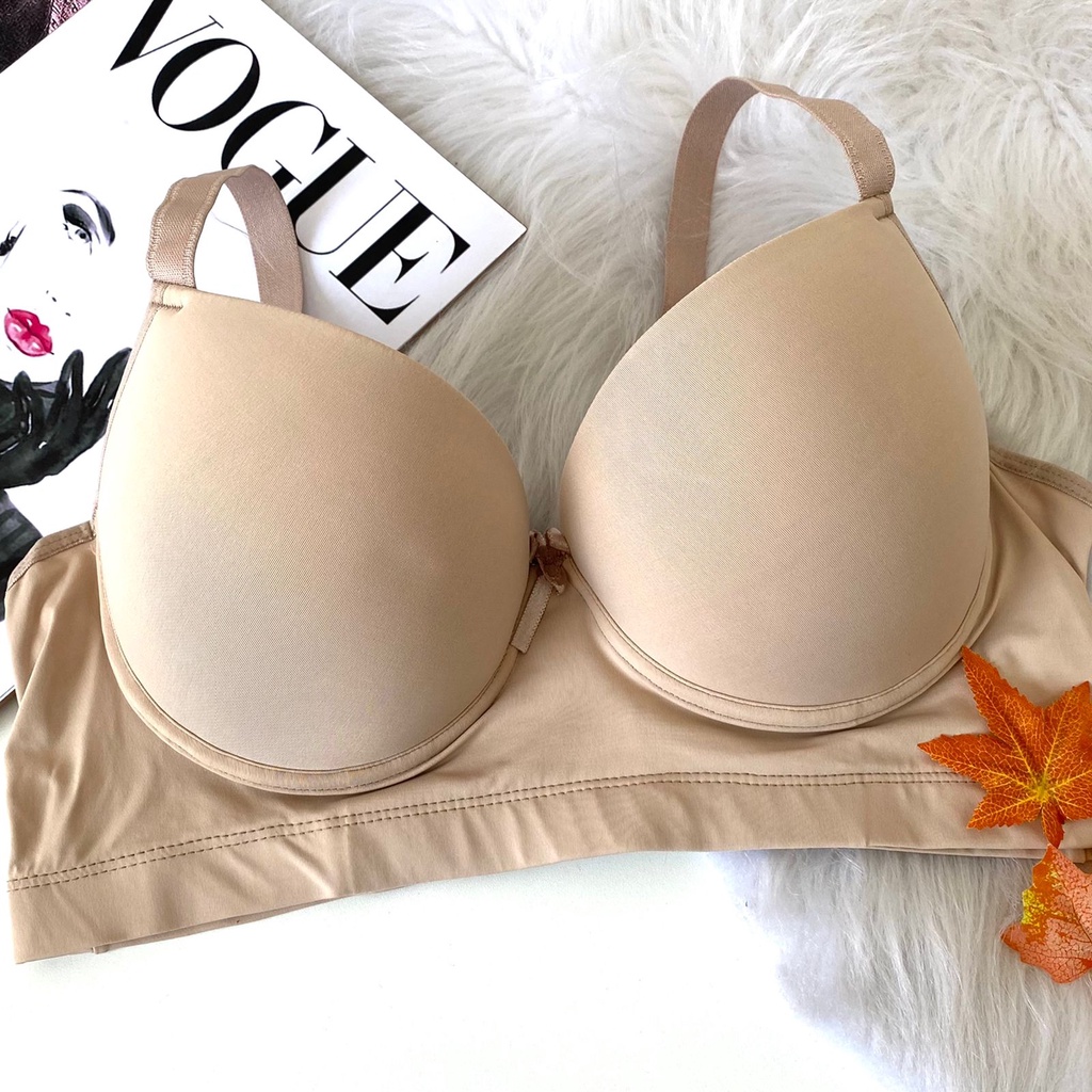 Sutiã Plus Size Com Bojo Soutien Reforçado com Alças Largas Super Confortável em Cores Lisas