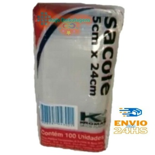 300 Saquinhos Saco Para Sacolé 5X24 Geladinho Dindim Juju Gelinho