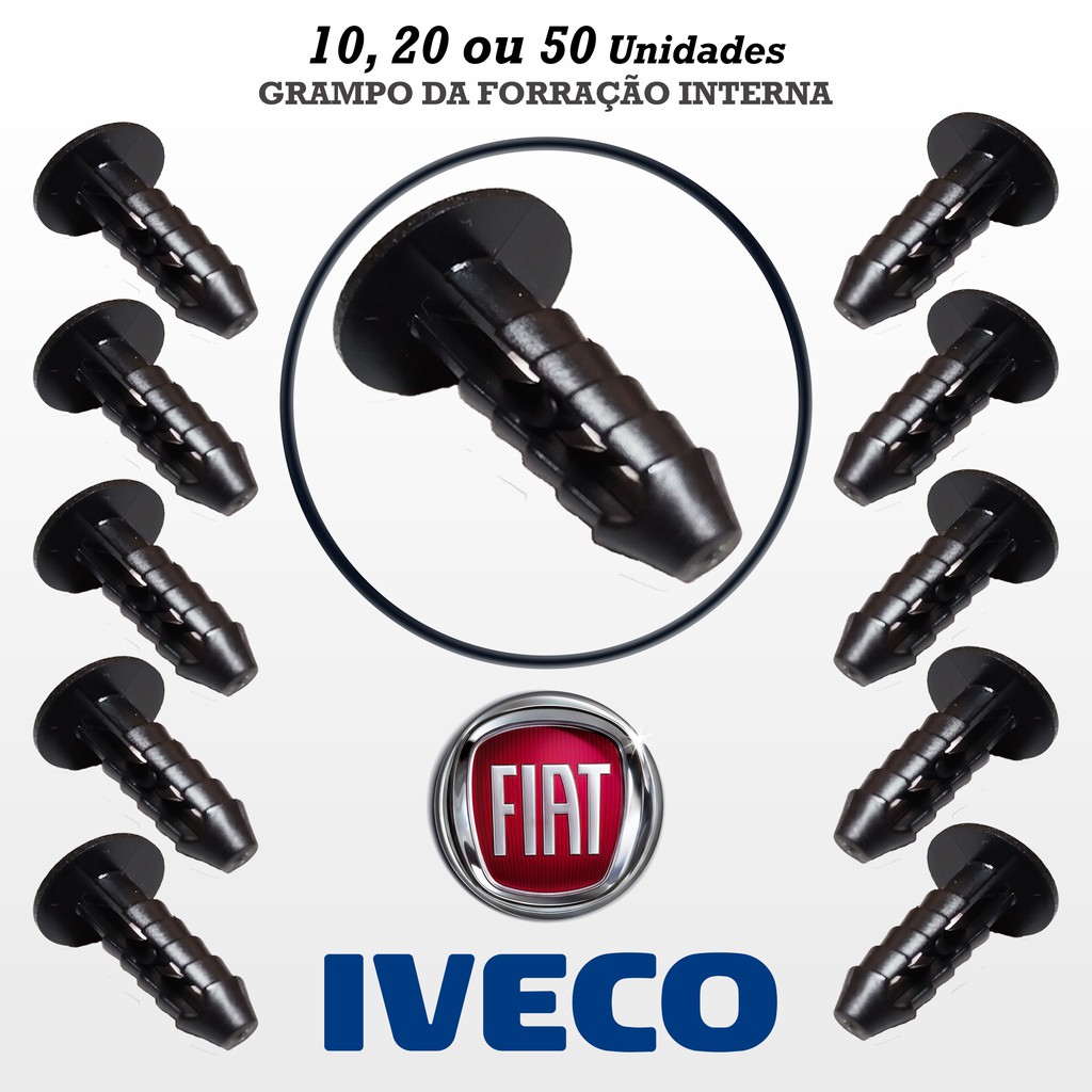 10, 20 ou 50 Grampos Presilhas Da Forração Interna FIAT IVECO em Oferta na Shopee