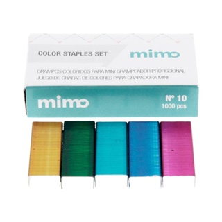 Grampos Coloridos para Mini Grampeador Profissional - Nº 10 - Mimo - 1000 Unids em Oferta na Shopee