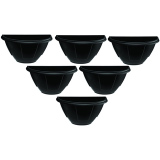 6 Vasos de Parede Mini 400Ml Vaso Meia Lua para Muro Jardim Vertical Floreira Horta E Decoração