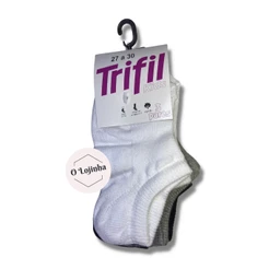 Meia Infantil Kids Sapatilha Invisível Algodão - Kit com 3 Pares - Trifil