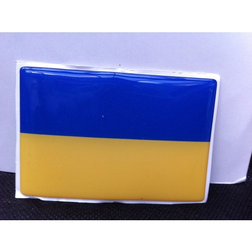 Adesivo Auto U24 Bandiera Ucraina - 8x5 Cm, Resistente A Graffi E UV