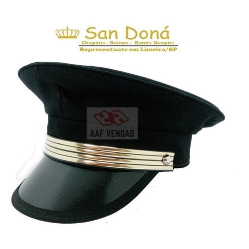 Quepe Motorista Chofer Preto leve macio Original San Dona 54 a 61 COD 022