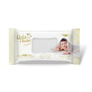 Toalha umedecida para bebe Upa bebe com 100 unidades premium