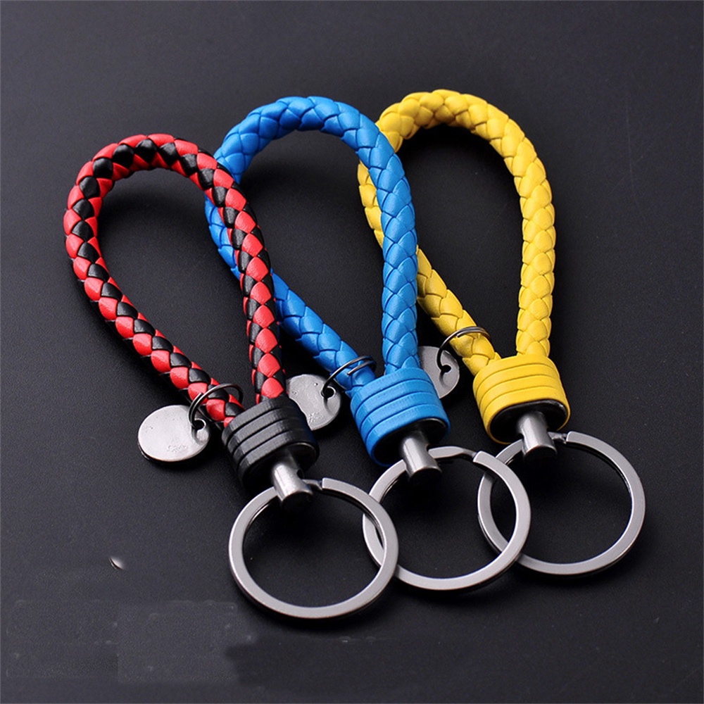 Nova Unisex Couro Trançado Corda Chaveiro De Titular Da Chave Para O Carro Saco Ornamentos Acessórios De Moda Presente
