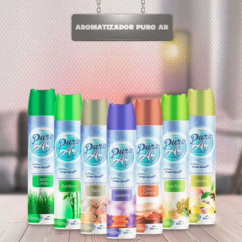 Aromatizador Aerossol Bamboo Capim Limão Lavanda Puro Ar Refresca Ambiente Pefurmado