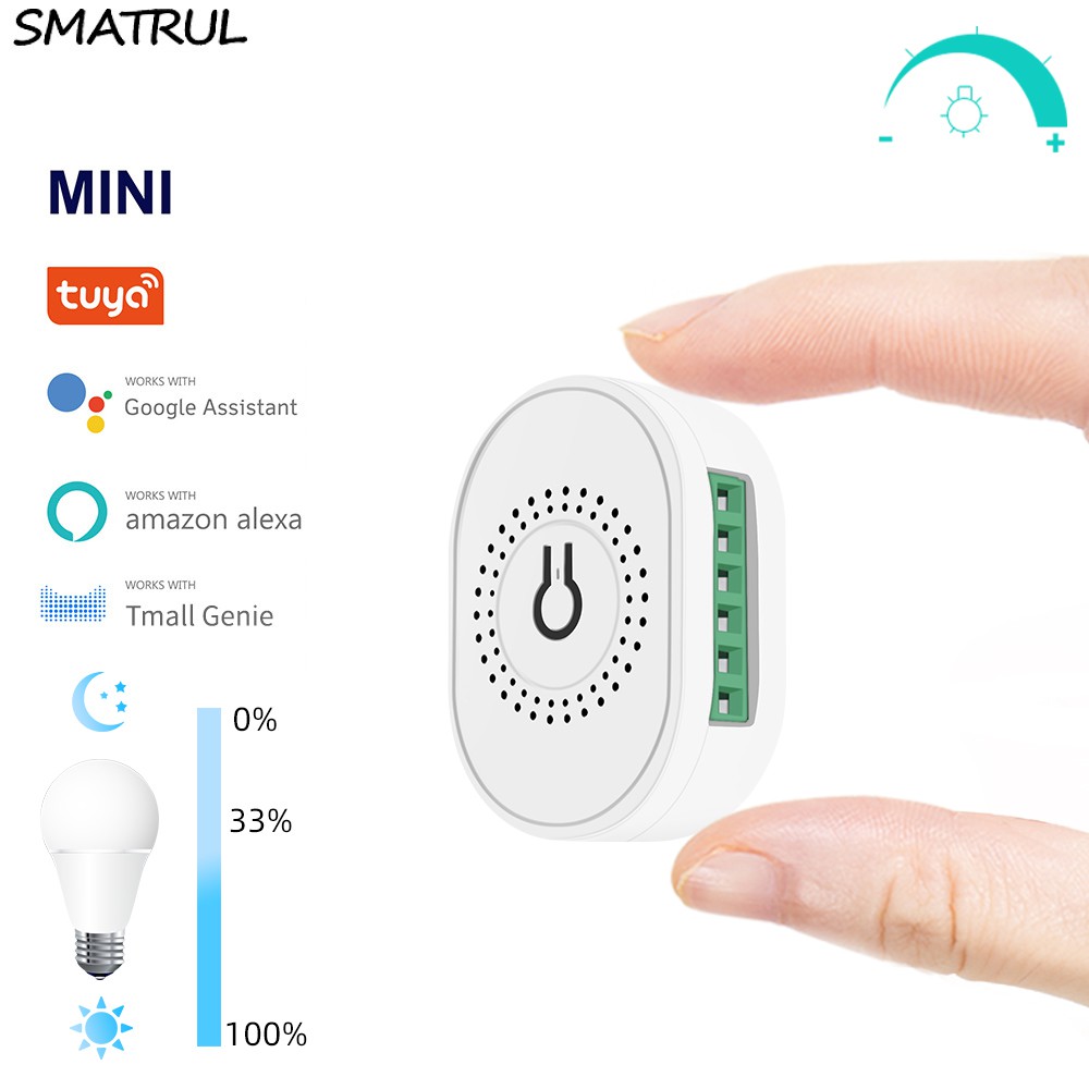 Tuya DIY Mini WiFi Inteligente LED Dimmer SMATRUL Módulo De Luz App Controle Remoto 220 V Lâmpada De Parede Em Off Para Alexa Inicial Do Google em Oferta na Shopee