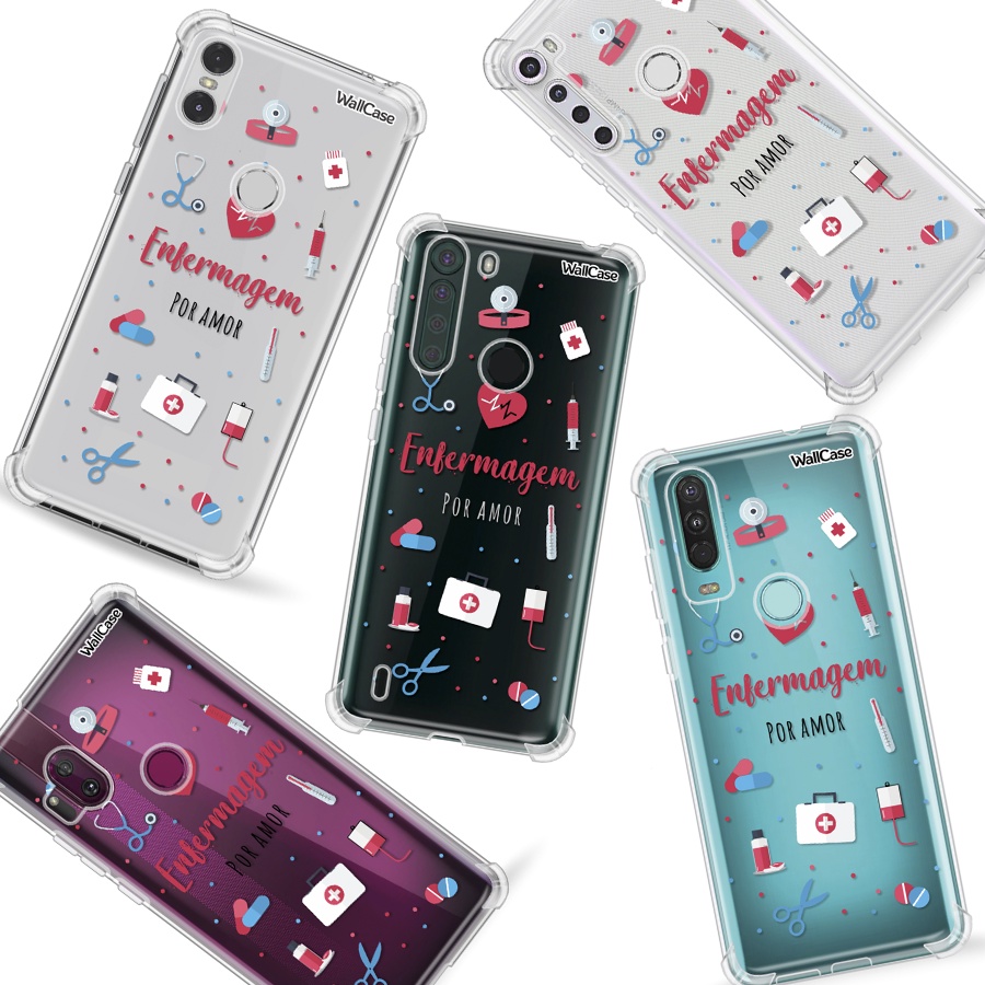 Capinha de Celular Cp27 Profissão Enfermagem Para Moto G9 G10 G22 G30 G31 G41 G52 G60 G62 G71 G75 G100 G200 Edge