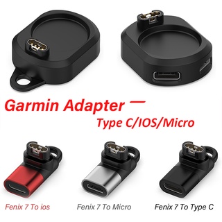 - Tipo C/Adaptador USB Carregador Micro/ios Para Garmin Fenix 7/6/5 Vivoactive 3/4/4s 2 Venus/2 S Forerunner 745 Relógio Conversor De Carregamento