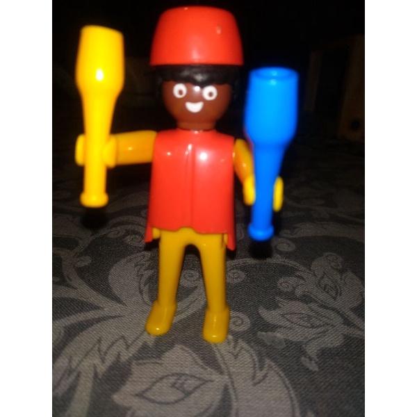 PLAYMOBIL Anos 70 Antigo TROL Negro Brinquedo com Acessórios Raridade Colecionador