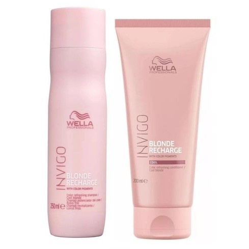 Kit Wella Invigo Blonde Recharge Shampoo 250ml + Condicionador 200m