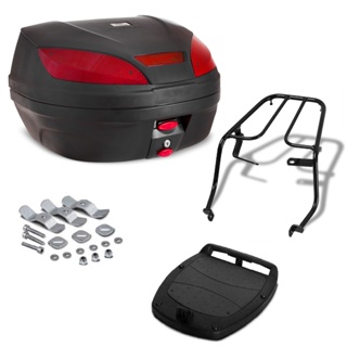 Baú Bauleto Motoboy 52 Litros Smartbox 3 + Bagageiro Sansão Moto XTZ 250 Lander 2007 a 2019 Pro Tork em Oferta na Shopee