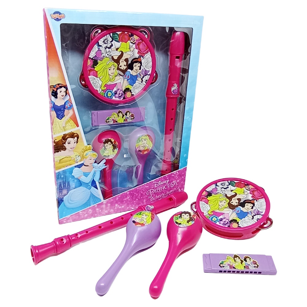 Kit Instrumentos Musicais Infantil Princesa Brinquedo Disney | Shopee ...