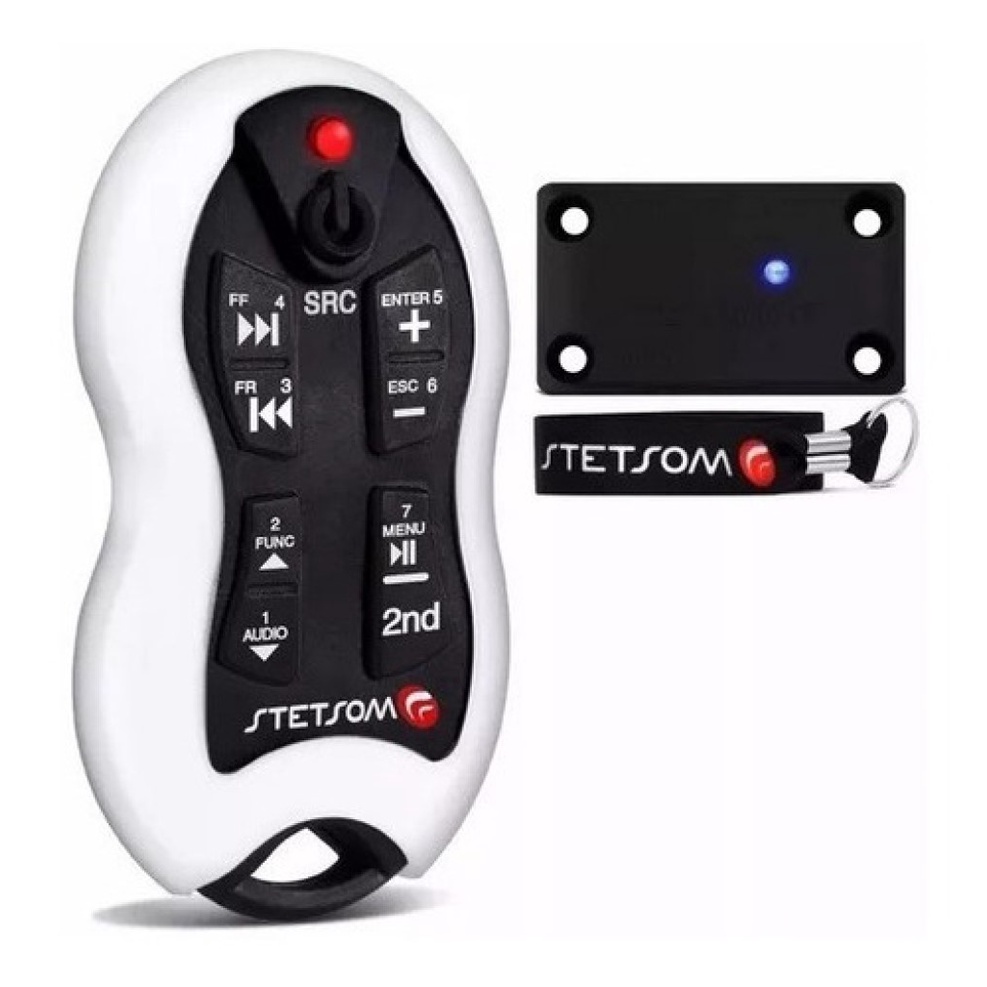 Controle Longa Distancia Stetsom Sx2 16 Funções 500 Metros Branco para Rádio Som Automotivo - Spare Parts and Accessories for Vehicles