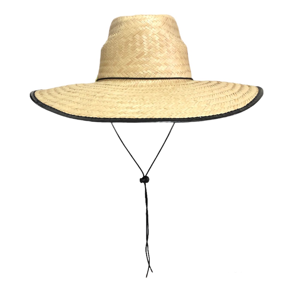 Chapéu De Praia Surf Palha Natural Com Cordão Sombreiro Verão Nacional em Oferta na Shopee