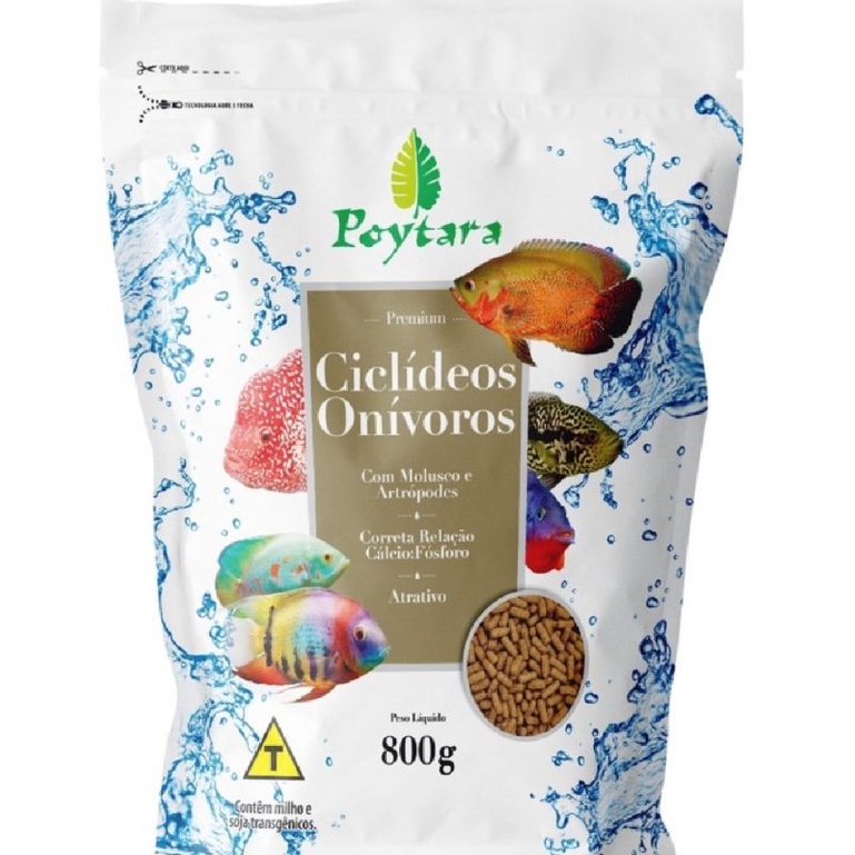 Ração Poytara Onivoros 800gr .