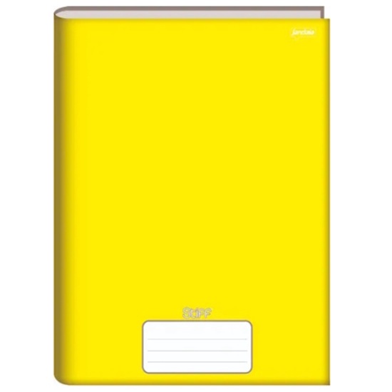 Caderno Brochura Grande Capa Dura AMARELO 96 fls