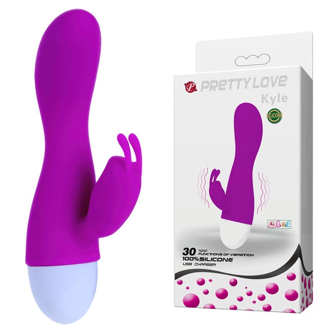 Mini Vibrador Recarregável em Silicone com Estimulador Clitoriano em Forma de Coelho e 30 Níveis de Vibração - Pretty Love Kyle - 15 x 3 cm em Oferta na Shopee