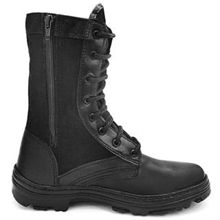 Coturno Militar Tático Masculino Exército Confortável Preta com Zíper Lateral Airsoft Couro Legítimo Extra Leve em Oferta na Shopee