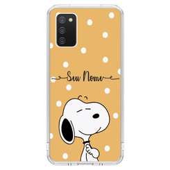 Capa de Celular Capinha Samsung A02s Personalizada  - Snoopy Com Nome
