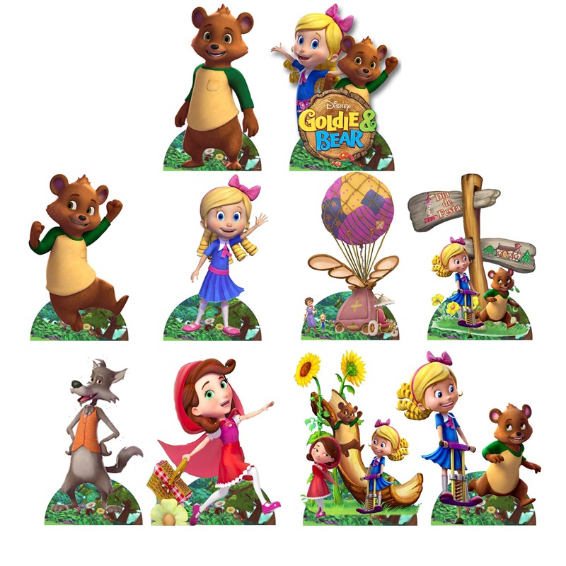 cachinhos dourado kit decoração de festa infantil 10 display de 20cm