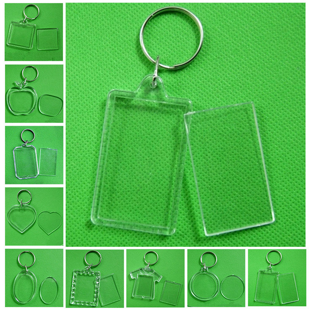 Chaveiro Com Moldura De Acrílico Para Foto / Chaveiro Com Anel Dividido / Faça Você Mesmo