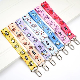 Kpop Bts Bt21 Moda Pu Canvas Pulseira De Couro Ocasional Cordão Chaveiro Chaveiros Carro Chaveiro Carteira De Cintura Crianças Presente Chimmy Cooky Koya Mang Rj Shooky Tata em Oferta na Shopee