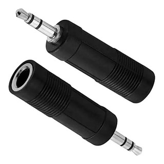 Plug Adaptador De Audio P10 Femea Para P2 Macho Estereo