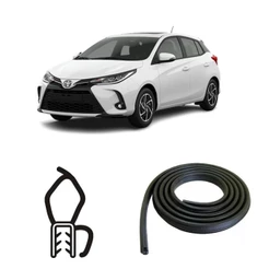 BORRACHA DO PORTA MALAS PRETA COM ABA TOYOTA YARIS