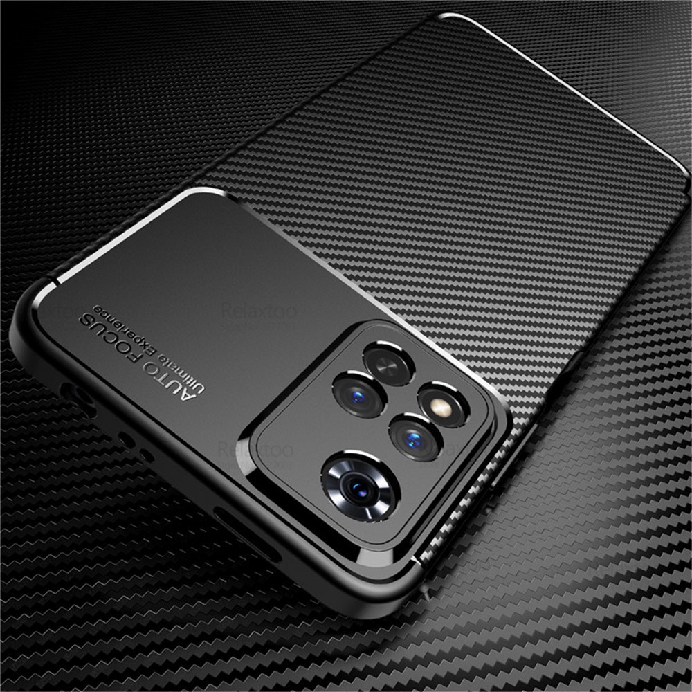 Capa De Fibra De Carbono Fosca Anti-Impacto Para Xiaomi Redmi Note 11 Pro 5G Note11 11Pro 11S 4G