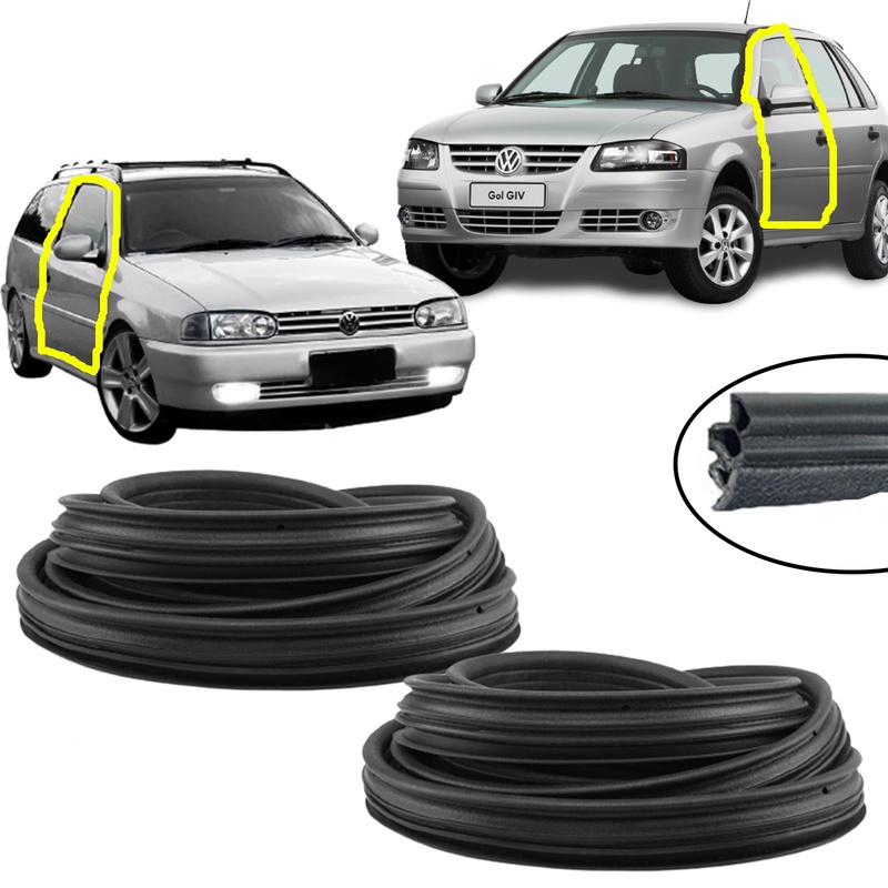 KIT 2 Borrachas Vedação Portas Gol Parati Saveiro G2 Bola G3 G4 em Oferta na Shopee