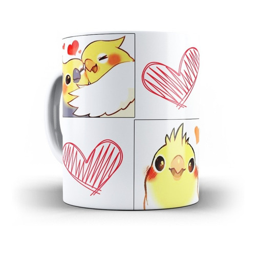 Caneca Calopsita Humor - amo calopsitas - amo passaros