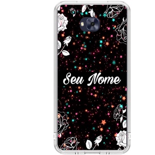 Capa de Celular Capinha Asus Zenfone 4 Selfie Personalizada  - Flores Universo Com Nome