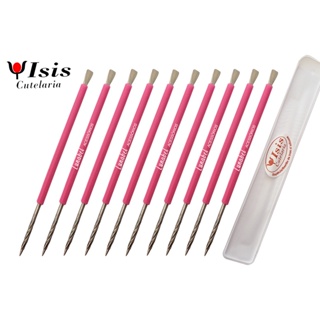 10 Espátula Mista Isis Cutelaria Original Rosa em Oferta na Shopee