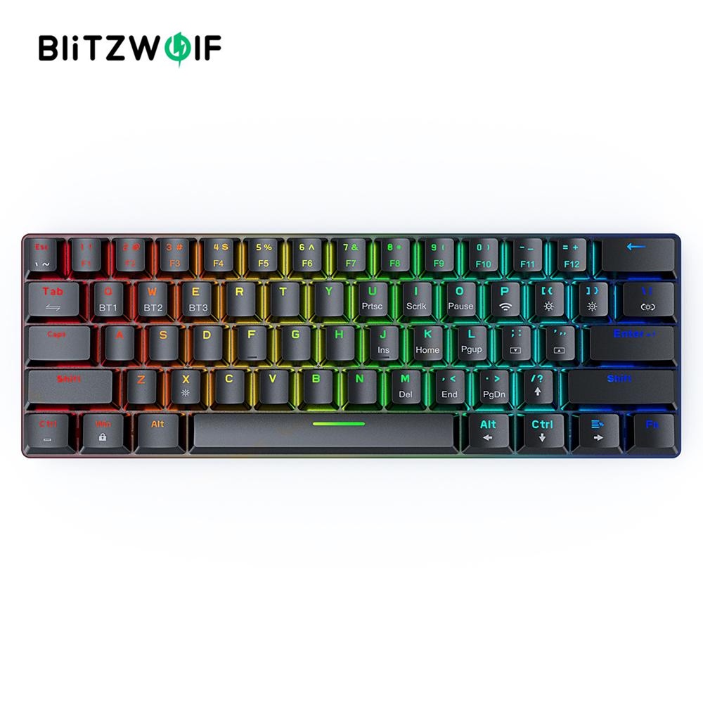 Blitzwolf Kb0 61 Teclado Mecânico Chave Potente Tecnologia De Invólucro Quente Bluetooth 50 4992