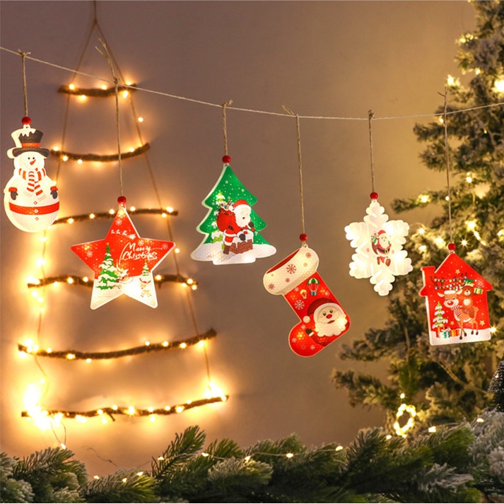 🎄Enfeites de natal Pendentes De Luzes De Led Para Decoração De Árvore De  Natal | Shopee Brasil