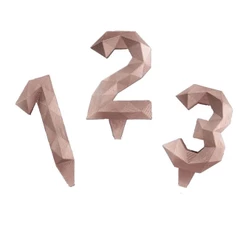 Vela Diamante Rose Gold - 01 Unidade - Festcolor - Rizzo - Número: 6