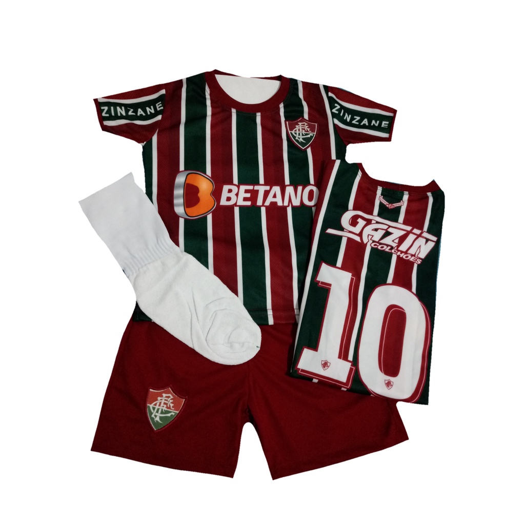details wipe smog Conjunto Infantil Do Fluminense UNIFORME DE TIME DE FUTEBOL COM MEIÃO |  Shopee Brasil