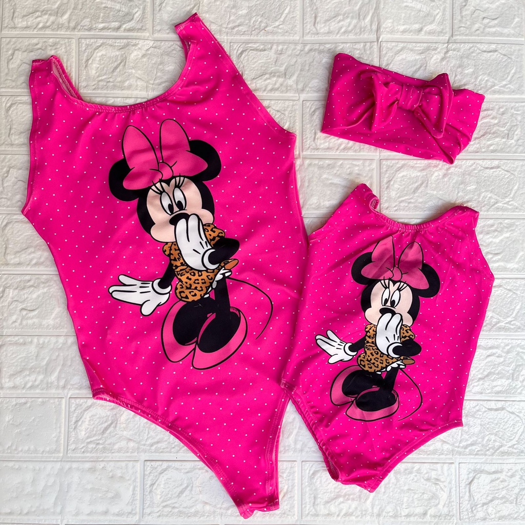 Body maiô mãe e filha minnie (Kit)