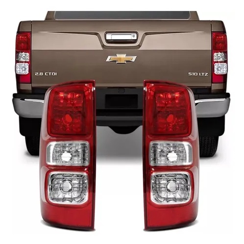 Par Lanterna Traseira S10 2012 2013 2014 2015 16 Sem Led