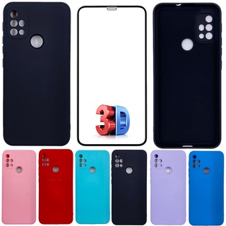 Kit Pelicula 3D + Capa Case Silicone Veludo para G10 G20 G30