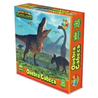 Quebra Cabeça Reino Dos Dinossauros 200 Peças em Oferta na Shopee