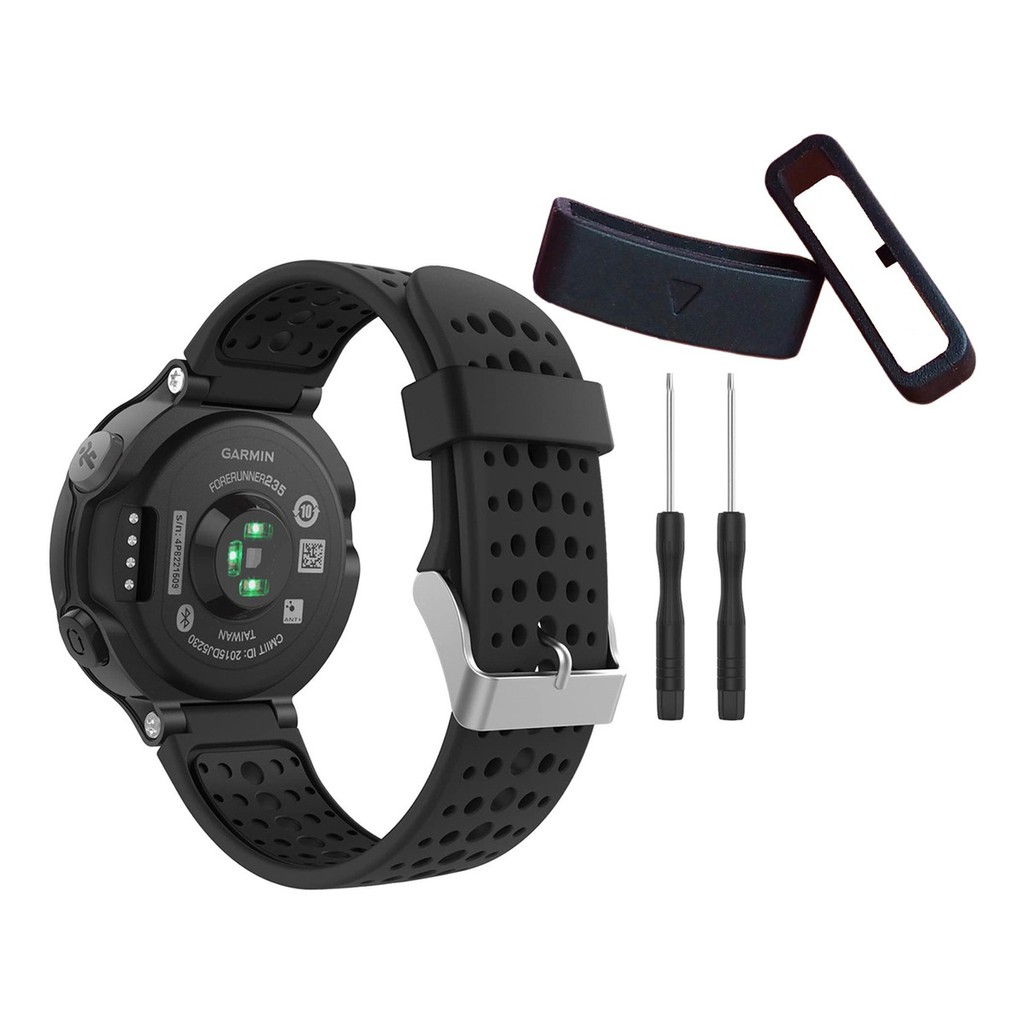 Kit Pulseira Para Garmin 235 735xt + 2 Presilha Borracha Extras Garmin Forerunner 235 e 735 xt SIlicone Macias
