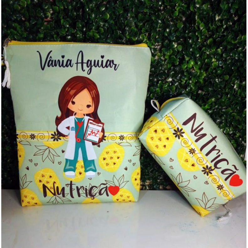 Porta Jaleco  + necessaire G Personalizado