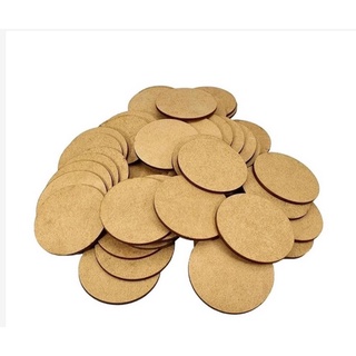 kit com 50 Unidades Bolacha Porta Copo Supla De Madeira Mdf 10 x 10 cm